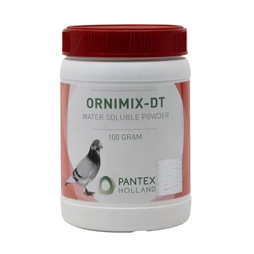 Ornimix DT, traitement préventif des poussées de chlamydia et mycoplasme dans les situations de stress 100gr - Pantex Coutteel - EXPORT